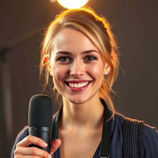 Headshot of singing instructor, smiling confidently